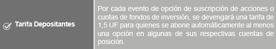 tarifa depositante osas esp