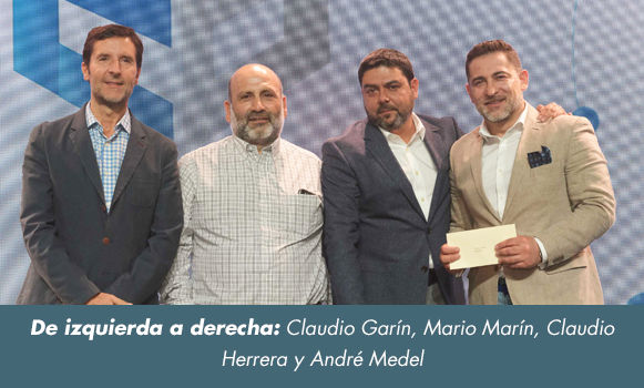 De izquierda a derecha: Claudio Garín, Mario Marín, Claudio Herrera y André Medel
