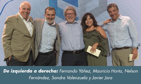 De izquierda a derecha: Fernando Yáñez, Mauricio Horta, Nelson Fernández, Sandra Valenzuela y Javier Jara