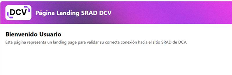 Página landing SRD DCV